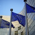 EU flags in front of European Commission